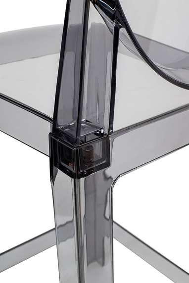 Krzesło barowe VICTORIA 65 cm dymione - poliwęglan