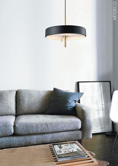 Lampa wisząca ARTDECO biało - złota 35 cm do salonu