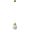 Lampa wisząca PEARL złota 20 cm - klasyczna lampa sufitowa  do salonu