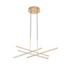 Lampa wisząca CRISS CROSS LED złota 78 cm