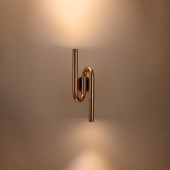 Lampa ścienna MYK LED miedziana 40 cm