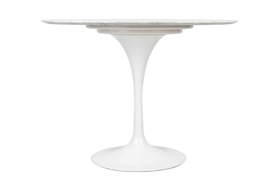 Stół TULIP MARBLE 100 CARRARA biały -     marmur, metal