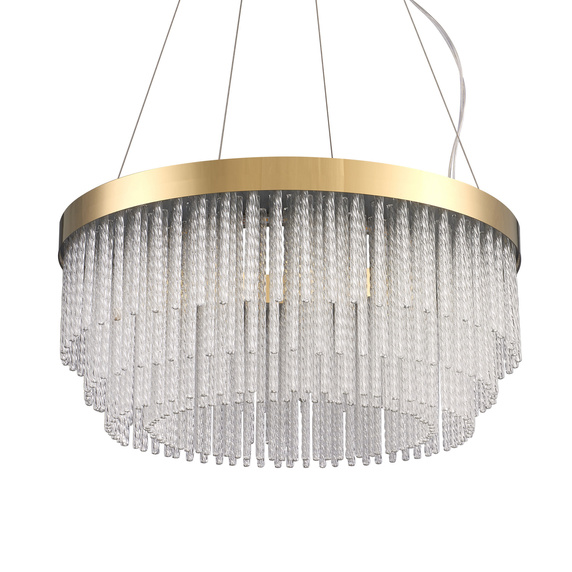 Lampa wisząca GLORIA LED kryształowa złota 60 cm