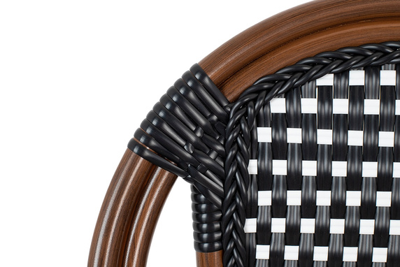 Krzesło ogrodowe CAFE PARIS ARM brązowe rattan