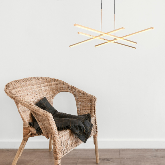 Lampa wisząca CRISS CROSS LED złota 78 cm