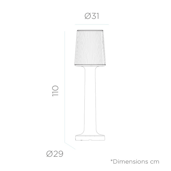 NEW GARDEN lampa ogrodowa CARMEN 110 CABLE biała