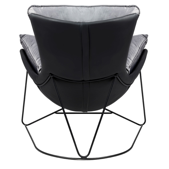 Fotel OTILIA STAND VELVET ciemny szary welur