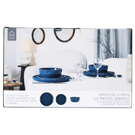 Zestaw obiadowy Temp na 4 osoby           niebieski
