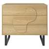Komoda Calypso z 3 szufladami dąb/czarna