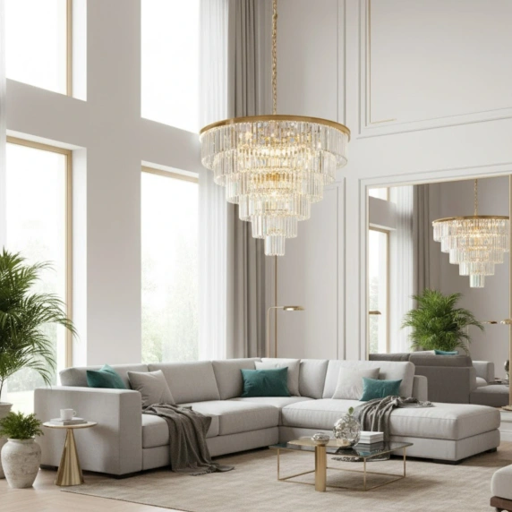 Lampa wisząca SPLENDORE złota 100 cm