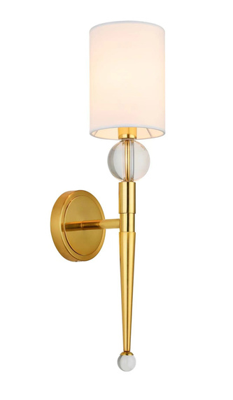 Lampa ścienna DAMA złota 52 cm glamour