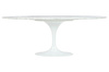 Stół TULIP ELLIPSE MARBLE CARRARA 200     biały - marmur, metal