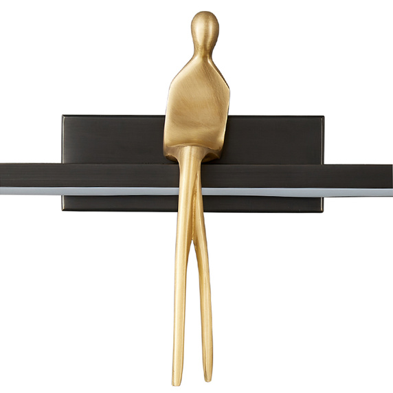 Lampa ścienna led AMICI czarna 31 cm