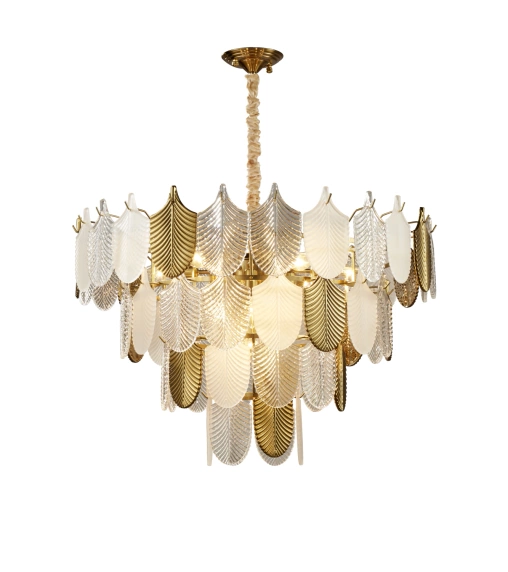 Lampa wisząca SECRET biało złota 80 cm