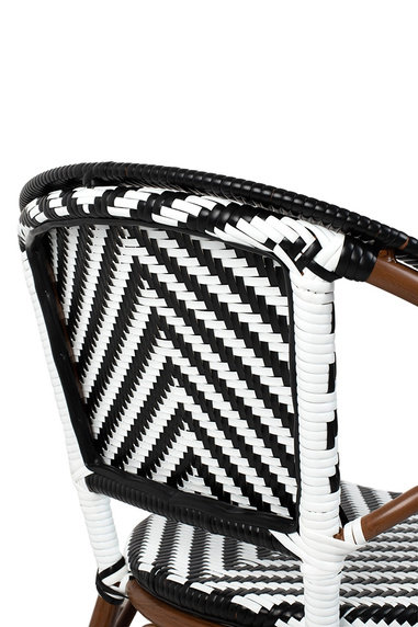 Krzesło ogrodowe CAFE AZURE biały / czarny