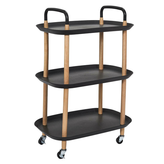 Wózek/ stolik Kaleo czarny/ naturalny