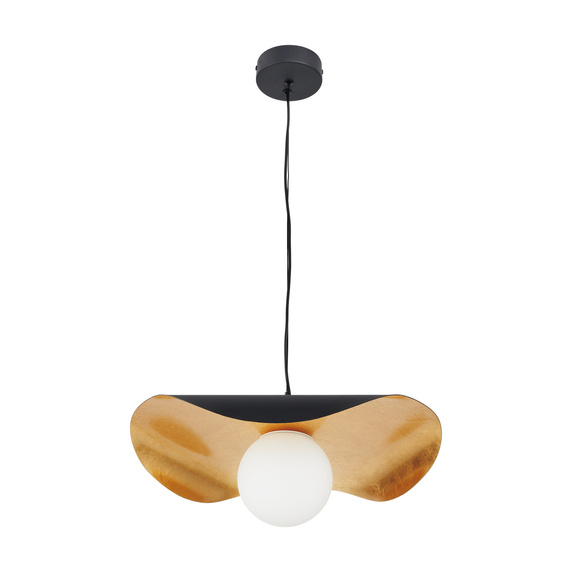 Lampa wisząca ENZO czarno złota kula 40 cm