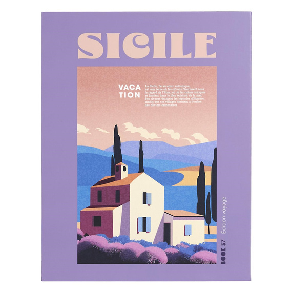Pudełko książka Sicile fioletowa