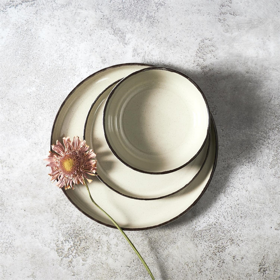 Zestaw obiadowy Temp na 4 osoby beżowy