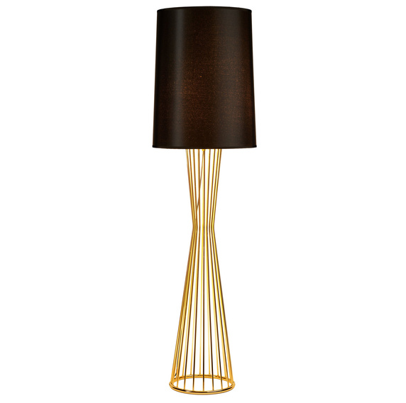 Lampa podłogowa FILO-1 czarno - złota 145 cm