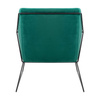 Fotel EMMA VELVET ciemny zielony -        welur, metal