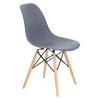 Krzesło P016W PP dark grey, drewniane nogi