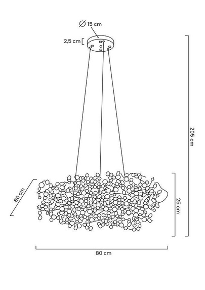 MOOSEE lampa wisząca MONETE 80 chrom