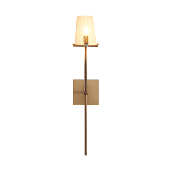 Lampa ścienna CLASSICO złota szklany klosz 62 cm