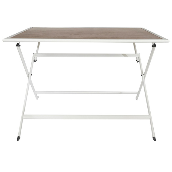 Stół Barcelona z efektem drewna metalowy110x70