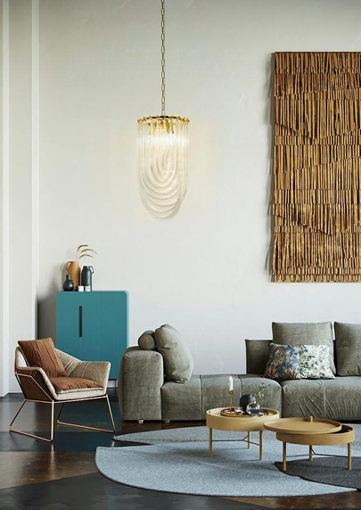 MOOSEE lampa wisząca MURANO S złota