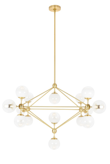 MOOSEE lampa wisząca PLANETARIO 15 GOLD złota - klosze szronione