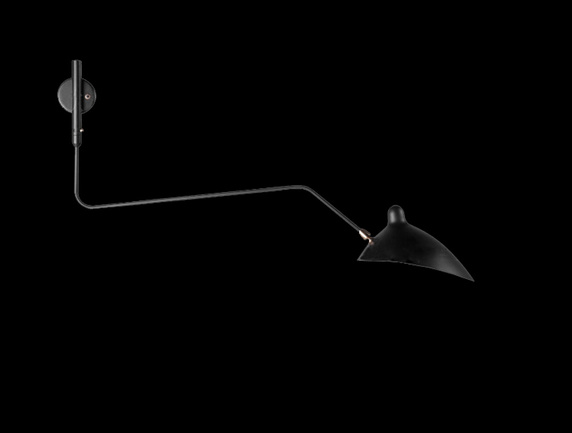 Lampa ścienna CRANE-1W czarna 99 cm