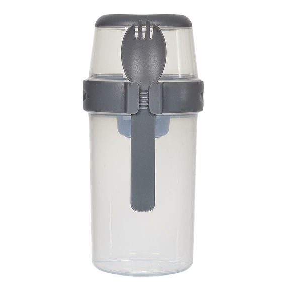 Lunch box z 3 przegródkami szary