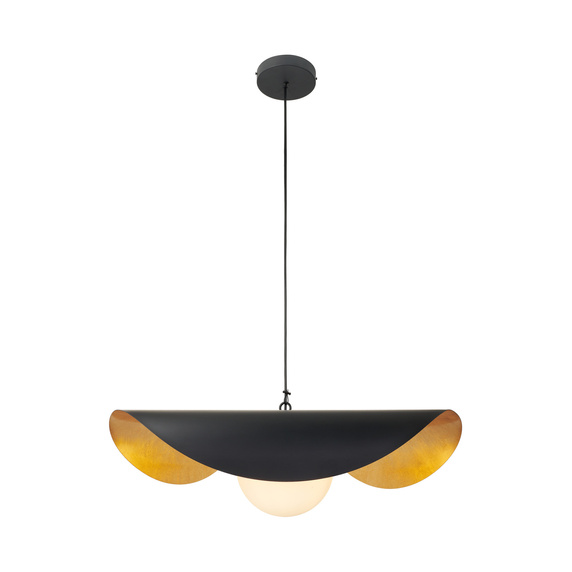 Lampa wisząca ENZO czarno złota kula 40 cm