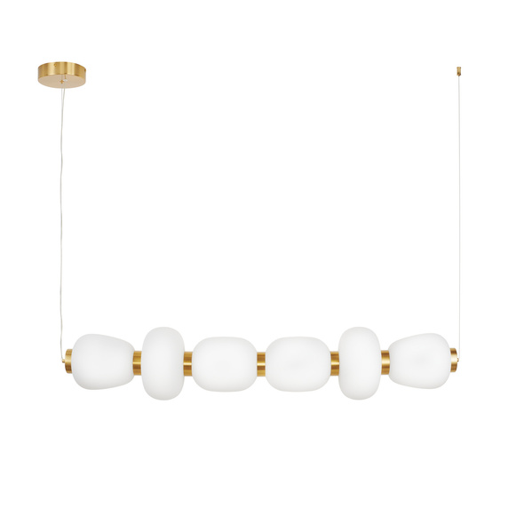 Lampa wisząca BRILLA-6 LED biało-złota 125 cm