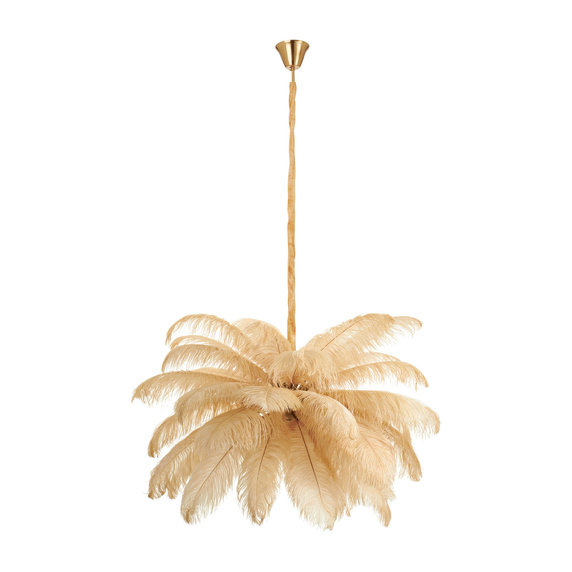 Lampa wisząca EMU pióra beżowe 100 cm
