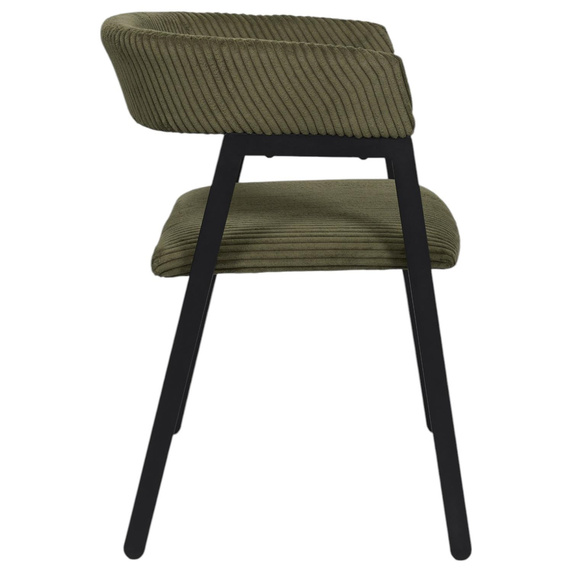 Krzesło Scott oliwkowa zieleń/czarne      sztruks