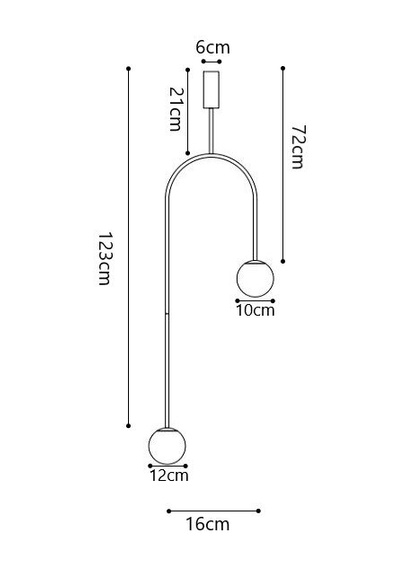 Lampa wisząca LOOP złota 123 cm z białymi kloszami - nowoczesna do salonu