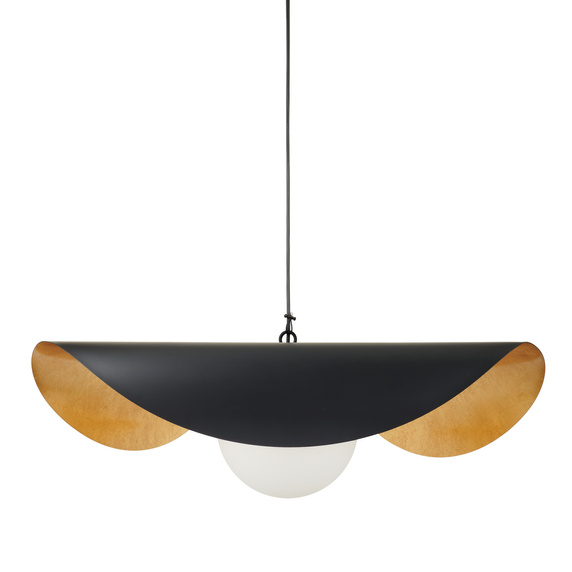 Lampa wisząca ENZO czarno złota kula 40 cm