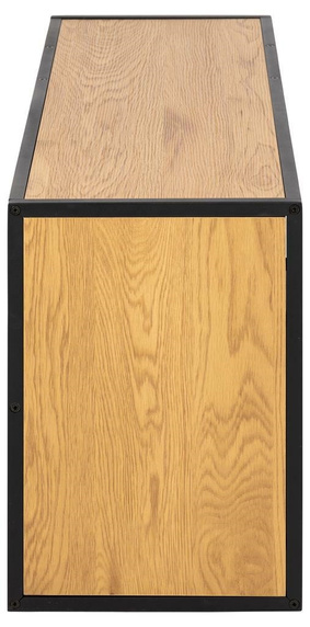 Półka naścienna Seaford III dąb/czarny