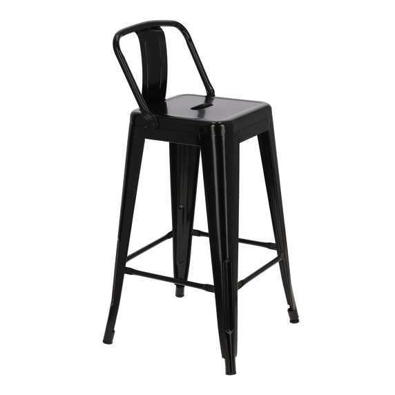 Hoker Paris Back short 66cm czarny insp.  Tolix