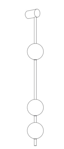 Lampa ścienna BERRY LED złoty biały 103 cm