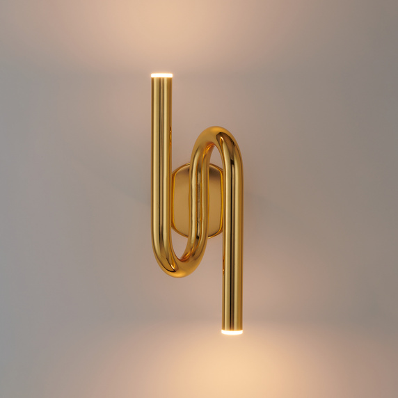 Lampa ścienna MYK LED złota 38 cm