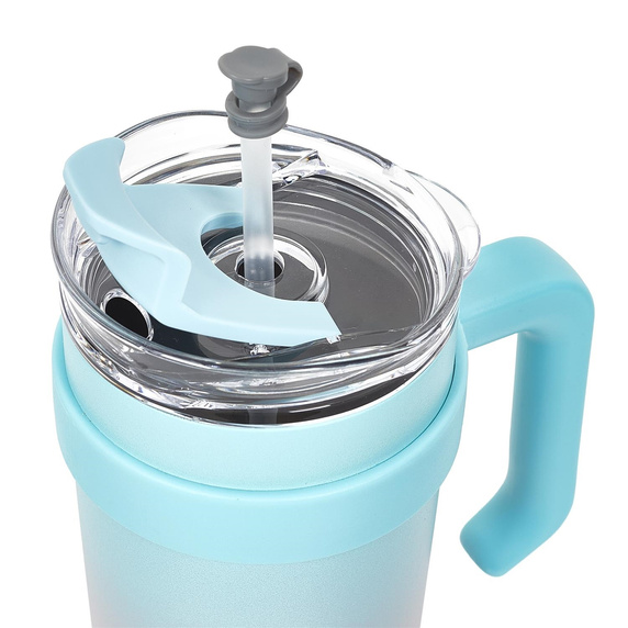 Kubek termiczny Miami Tie-Dye niebieski/  różowy