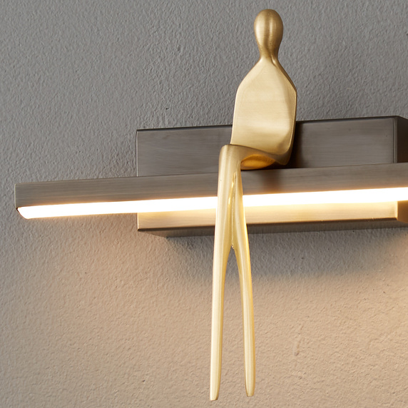 Lampa ścienna led AMICI czarna 31 cm