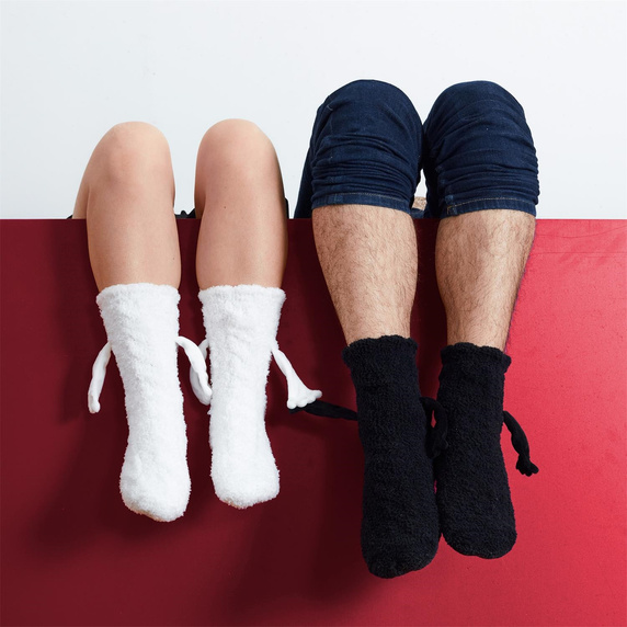 Skarpety z magnetycznymi łapkami białe