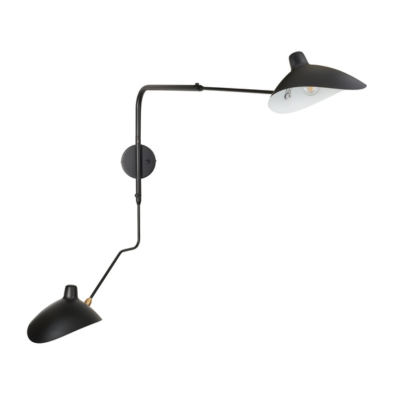 Lampa ścienna CRANE-2W S czarna 110 cm