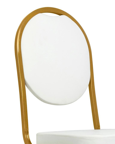 Krzesło bankietowe / konferencyjne        HESTIA białe / złote