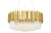 Lampa wisząca IMPERIAL GOLD 80 - stal, kryształ