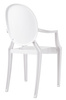 Krzesło LOUIS białe - poliwęglan